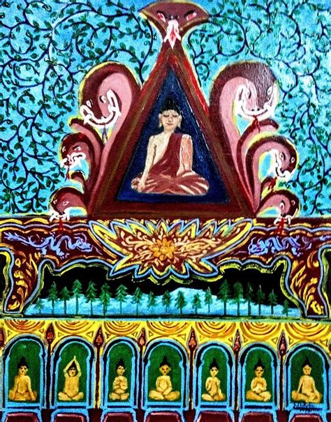 Buddhist Art Painting By Soumitra Chatterjee Fine Art America