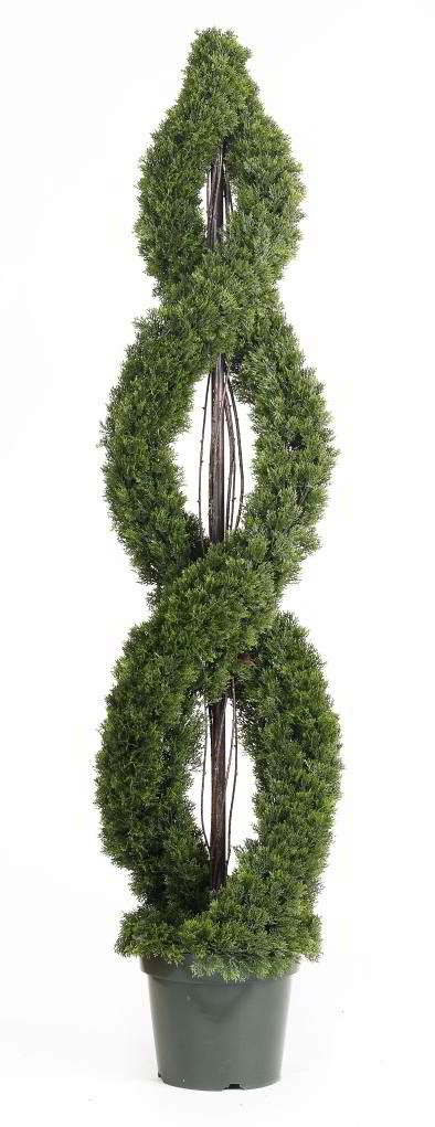 Artificial Topiary Trees Spiral Topiary 5 Feet Cedar Double Spiral