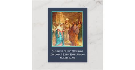 Catholic Wedding Prayer Favor Holy Cards