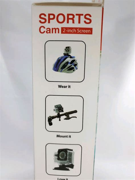 Sports Cam Full Hd 1080p Waterproof Up To 30m 20 Inch Screen Ebay