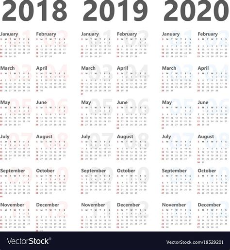 20 5 Year Calendar 2018 To 2023 Free Download Printable Calendar