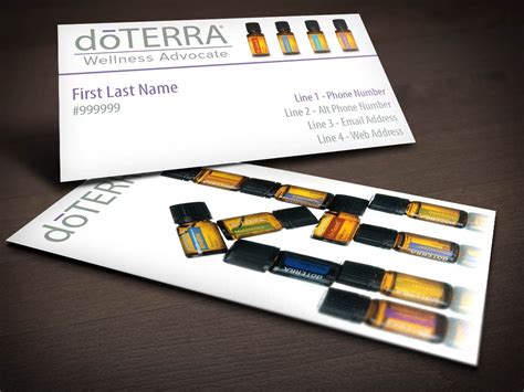 An Oil Bottle Doterra Horizontal Business Card Essential Oils