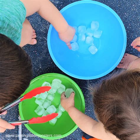 Playing with ice, of course! Fine Motor Ice Transfer Activity for Kids - Taming Little ...