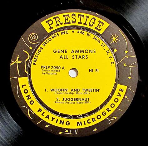 Gene Ammons All Star Sessions Prestige 7050 Orig Flat Mono D G Lp Nice