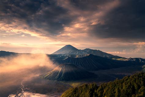Nature Landscape Indonesia Volcano Mountains Hills