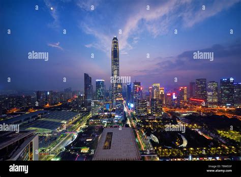 Shenzhen Night Scenery And Sky Outdoors Hi Res Stock Photography And