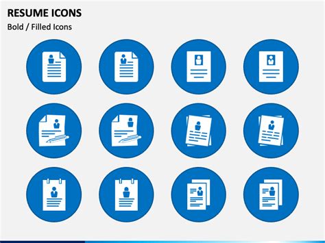 Resume Icons Powerpoint Template Ppt Slides
