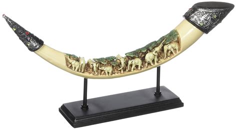 Buy Furniture Creations Ivory Lucky Elephants Tusk Sculpture African