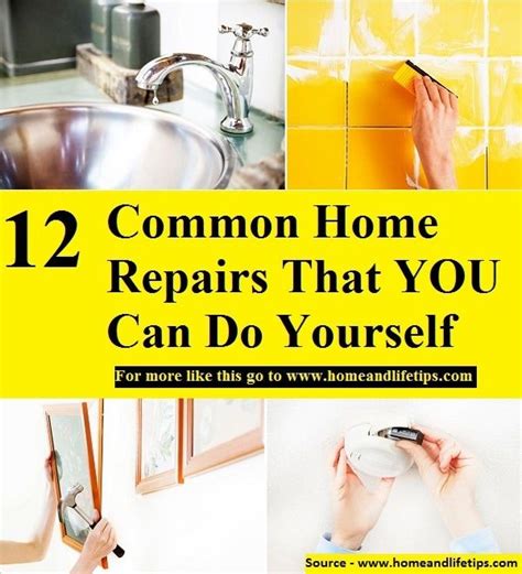 12 Common Home Repairs That You Can Do Yourself Home Repairs Diy