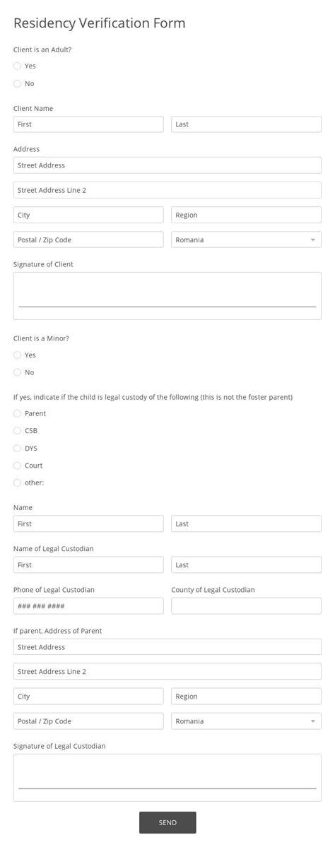 Free Parent Verification Form Template 123formbuilder
