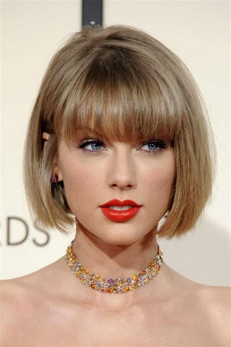 50 Flirty And Chic Ideas Of Wearing Short Hair With Bangs Today Taylor Swift Hair Taylor