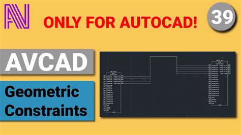 Avcad Avcad For Cadautocad Geometric Constraints Youtube