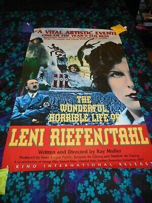 The Wonderful Horrible Life Of Leni Riefenstahl Orginal Ss Rolled