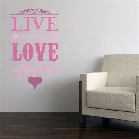 Live Laugh Love Wall Stickers By The Binary Box