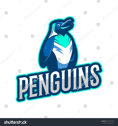 Penguins Gaming Esport Logo Template Stock Vector Royalty Free