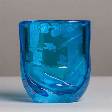 A Turquoise And Silver Gilt Glass Vase At 1stdibs