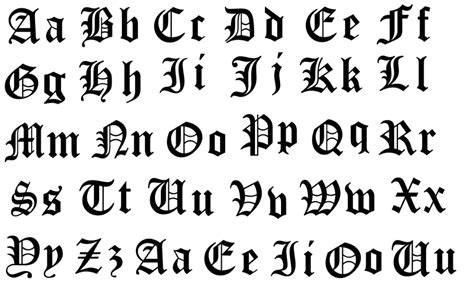 Old English Font Alphabet Queen Of Decals Old English Font
