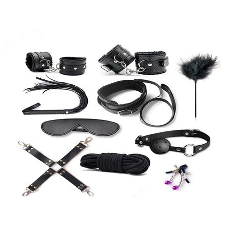 KIT BONDAGE SADO 10 PIEZAS NEGRO Digitalsex69