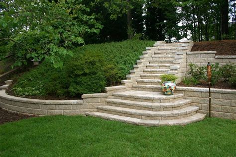 Retaining Wall And Steps By Living Spaces Home And Lanscape Services