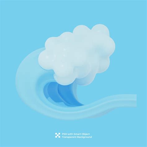 Premium Psd 3d Illustration Of Ocean Wave