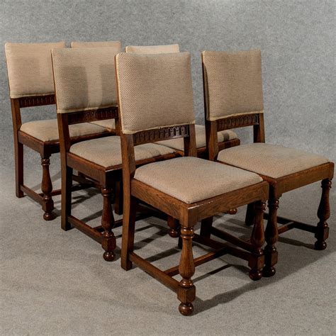 Antique Oak Set 6 Six Dining Or Kitchen Chairs Antiques Atlas