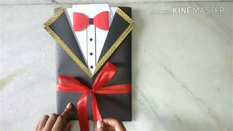 When you are stuck on ideas of what to get to your boyfriend. HANDMADE GIFT IDEA FOR BOYFRIEND :TUXEDO CARD - YouTube