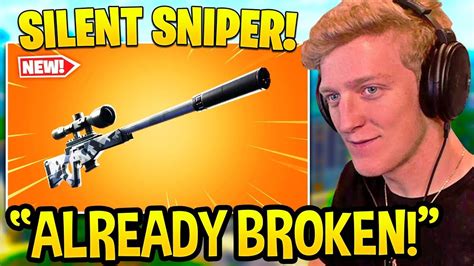 Tfue Reacts To New Silenced Sniper Legendary Fortnite Funny
