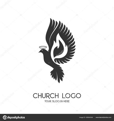 Logo Iglesia Símbolos Cristianos Símbolo Del Espíritu Santo Una Paloma
