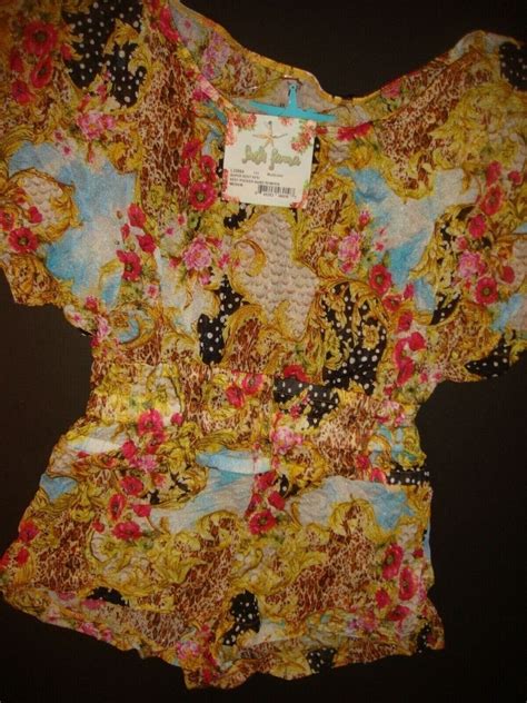 nwt luli fama s romper cover up super sexy 60 s yellow blue pink poppy flowers ebay