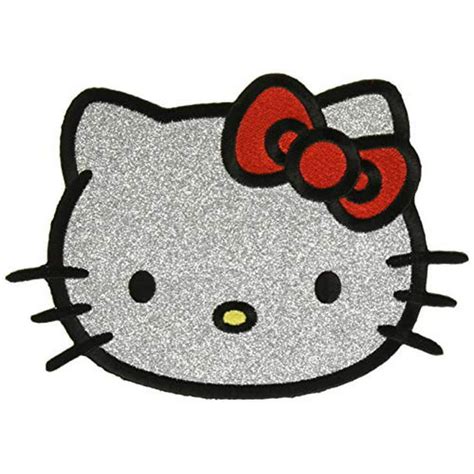 Headshot Glitter Hello Kitty Artwork Sew On Patches 525 X 725