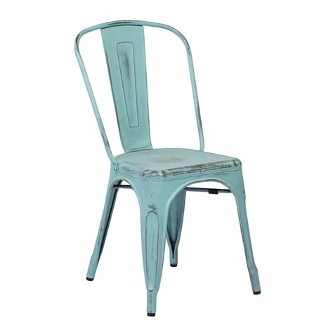 Potterybarn.com has been visited by 100k+ users in the past month Metal Dining Chair in Antique Sky Blue (Set of 2 ...
