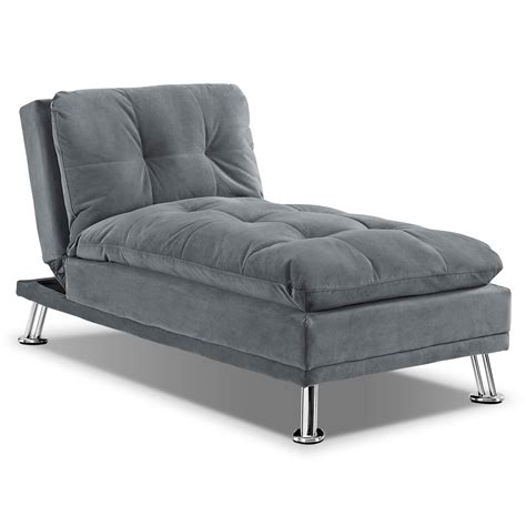 Bryden sofa, american signature nolan power dual reclining leather sofa. Waltz Futon Sofa Bed with Chaise - Gray | American ...