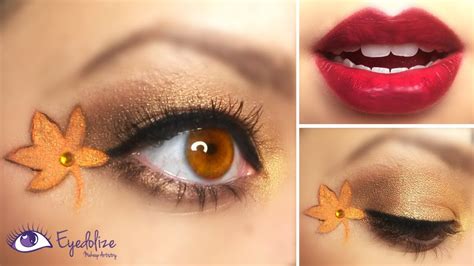 Thanksgiving Autumn Leaf Eyeshadow Tutorial By Eyedolizemakeup Autumn
