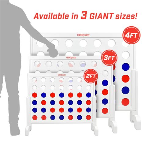 Buy Gosports 3 Foot Width Giant Wooden 4 In A Row Game Choose Between