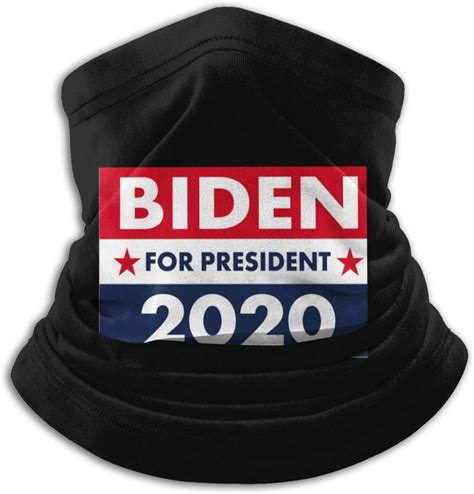 Biden For President1 Unisex Microfiber Neck Warmer Neck Gaiter Face Mask Bandana Balaclava Black