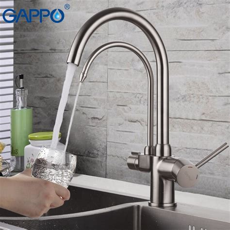 Home construction & decoration kitchen mixer & faucet kitchen water faucets 2021 product list. GAPPO kitchen faucet with water filter tap brass kitchen ...