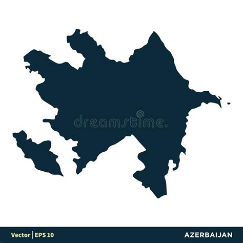 Located at the crossroads of eastern europe and western asia, it is bounded by the caspian sea to the east. Azerbaijan Kaart Van De Vectorillustratie Van Azerbeidzjan ...