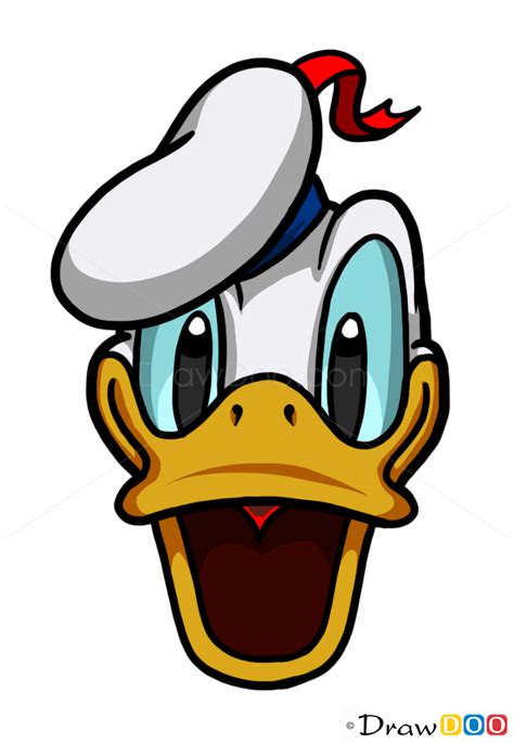 How To Draw Donald Duck Face Cartoon Characters How To Draw Drawing