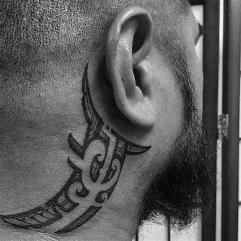 40 Tribal Neck Tattoos For Men Manly Ink Ideas