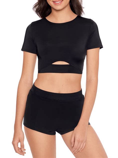 Swim Crop Top With Sleeves Online Sale Up To 52 Off