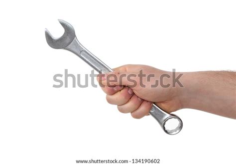 Mechanic Hand Hold Spanner Tool Hand Stock Photo Edit Now 134190602