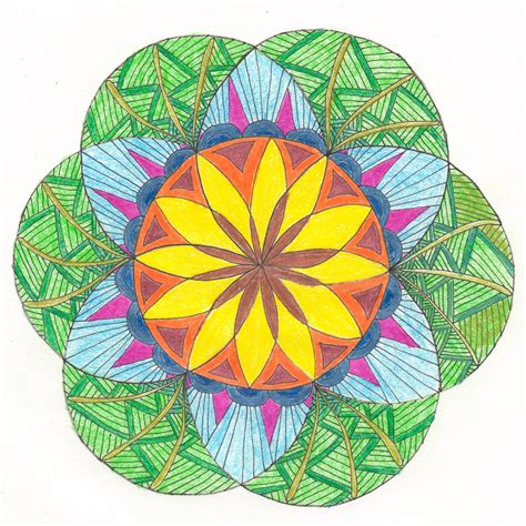 Seed Of Life Mandala Watercolor Pencils Watercolour Clawson Seed Of