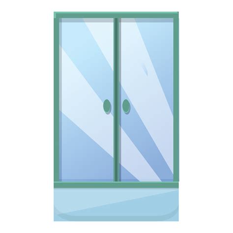 Interior shower stall icon, cartoon style 14357400 Vector Art at Vecteezy
