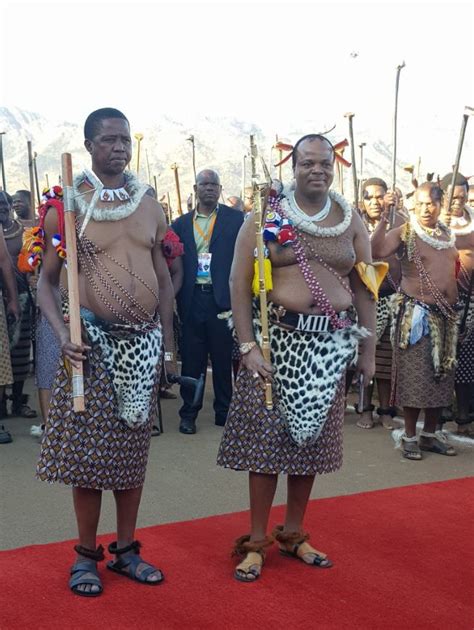 Zambias President Lungu Celebrates With King Mswati Iii At Swazilands