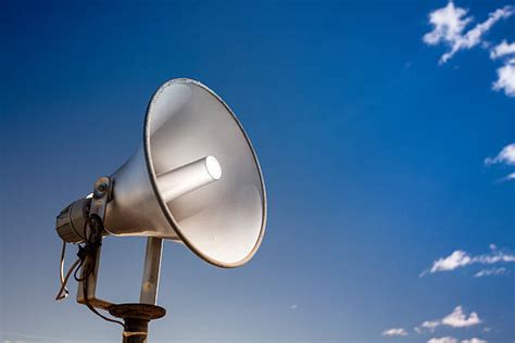 Megaphone Speaker Announcement Message Public Address System Stock