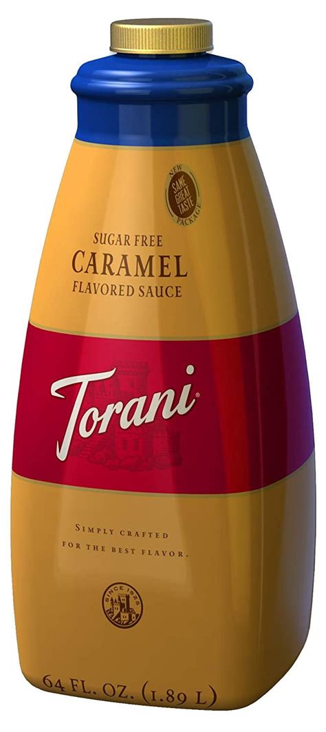 Torani Sugar Free Caramel Sauce 64 Ounce Walmart Com