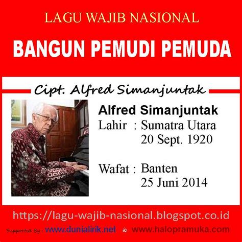 Check spelling or type a new query. BANGUN PEMUDI PEMUDA - Wajib Nasional (Lirik Lagu, Video, Download Mp3)