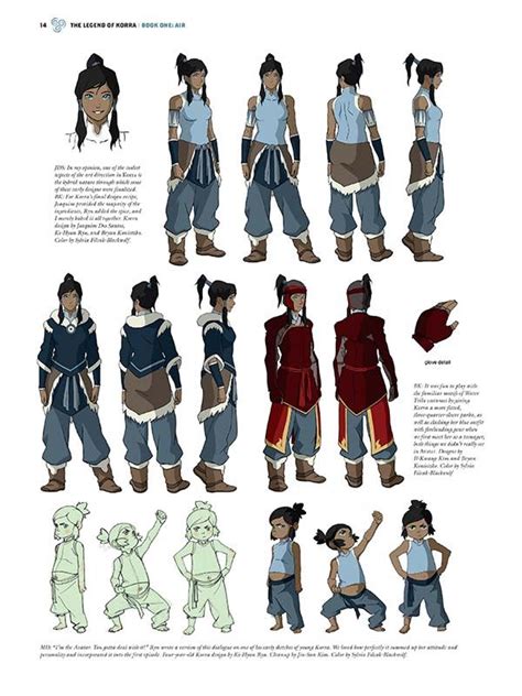 The Legend Of Korra Art Book Pages 10 17 For Book 1 Character