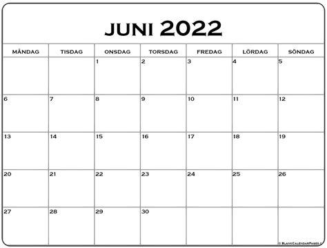 De zonsopkomst of zonsondergang wordt standaard berekend vanuit utrecht. juni 2022 kalender Svenska | Kalender juni