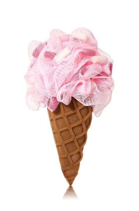 Pink Ice Cream Cone Sponge Shower Sponge Bath And Body